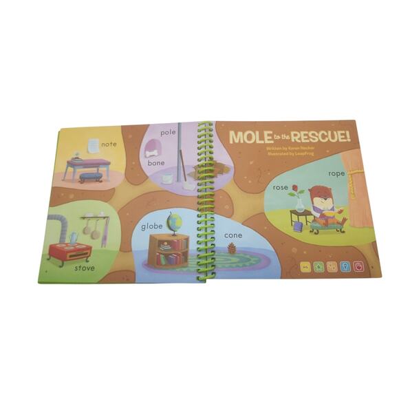 LeapFrog LeapStart Learn to Read Book 6 Mole to the Rescue Education Long U & O - Picture 4 of 4